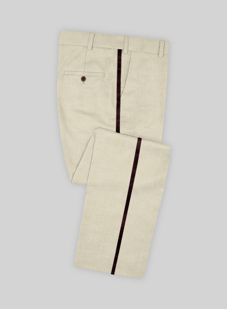 Napolean Stretch Beige Wool Tuxedo Suit - StudioSuits