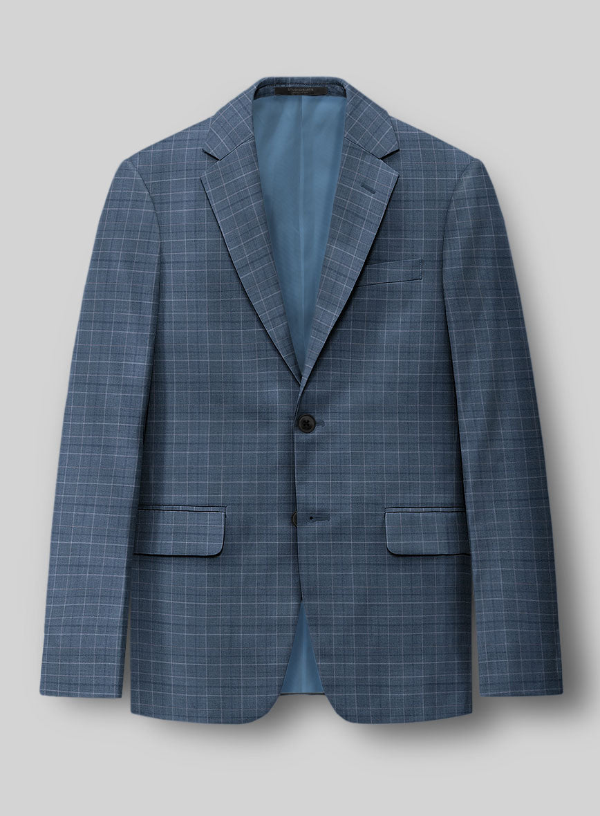 Napolean Tonia Blue Wool Suit - StudioSuits
