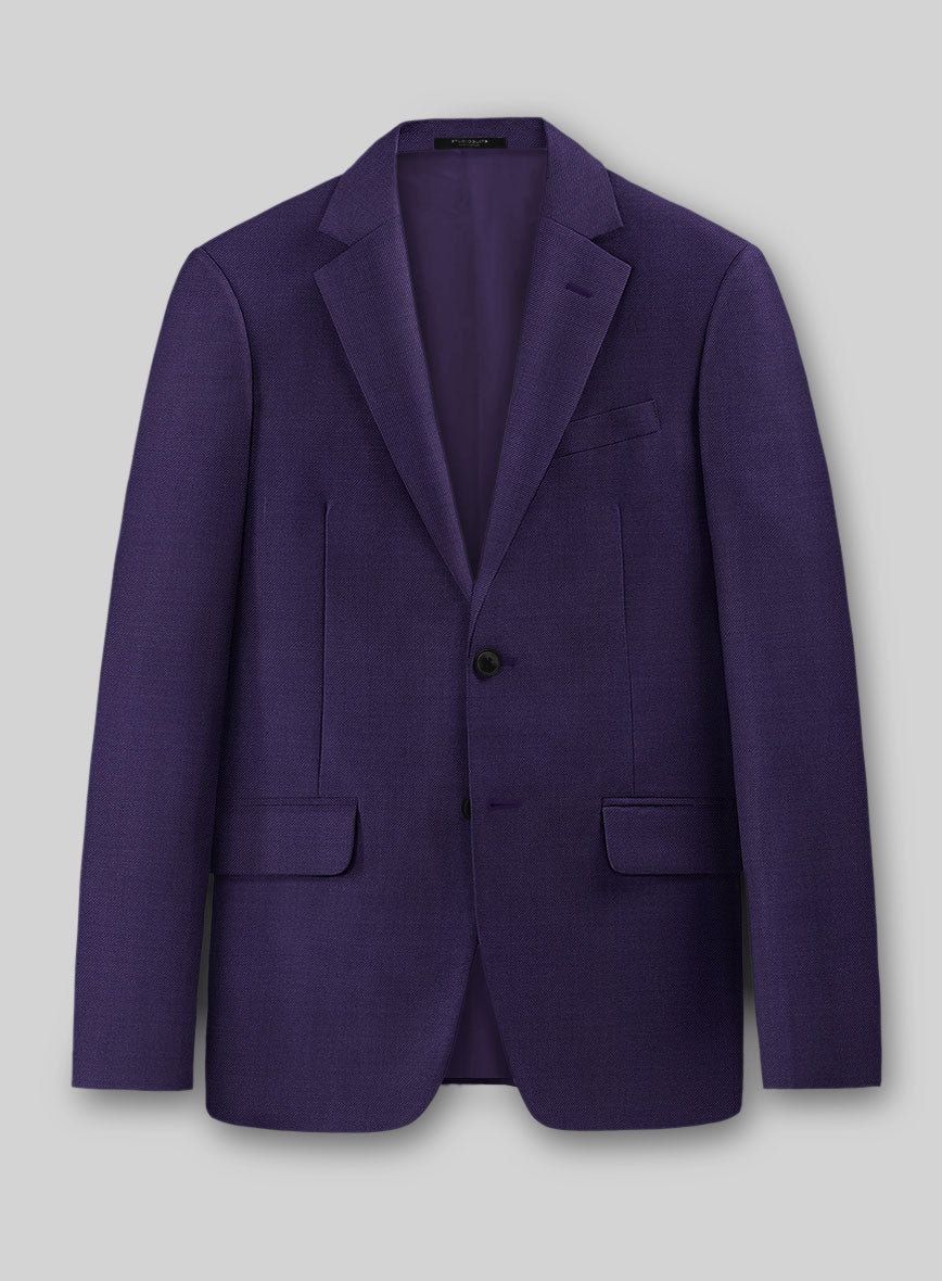 Napolean Violet Wool Jacket - StudioSuits
