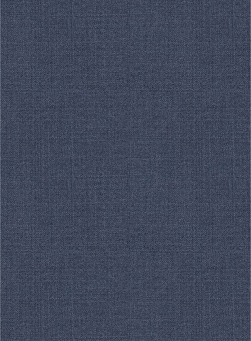 Napolean Slate Blue Wool Pants - StudioSuits