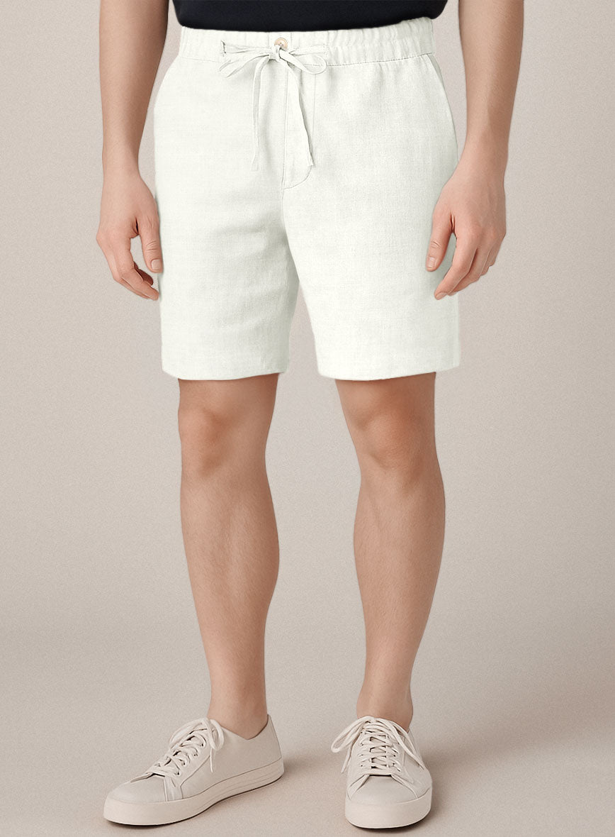 Natural Linen Shorts - StudioSuits