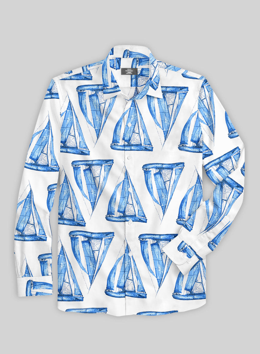Nautic Sail Cotton Shirt - StudioSuits