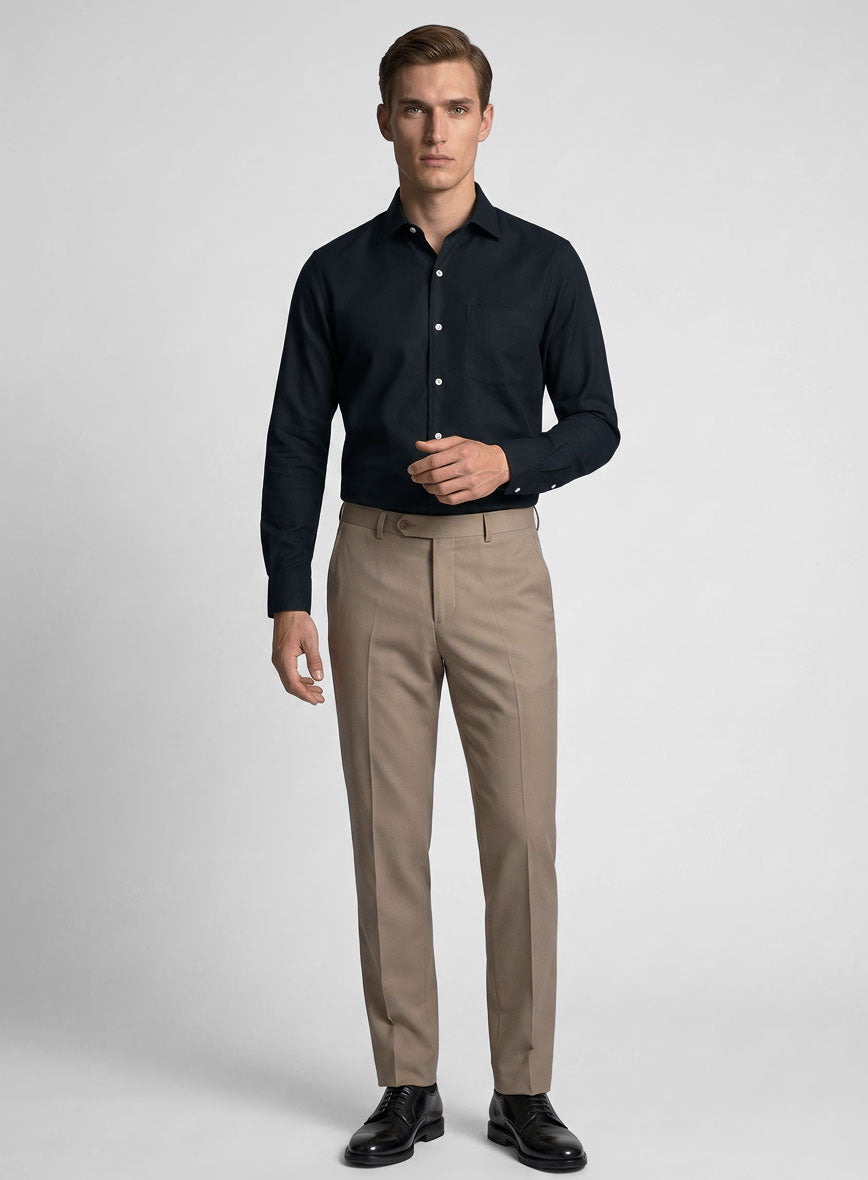 Navy Stretch Poplene Shirt - StudioSuits
