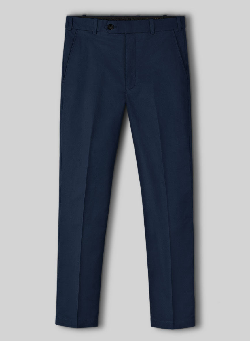 Navy Blue Napoli Stretch Light Weight Cotton Suit - StudioSuits
