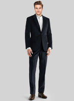 Navy Blue Thick Corduroy Suit - StudioSuits