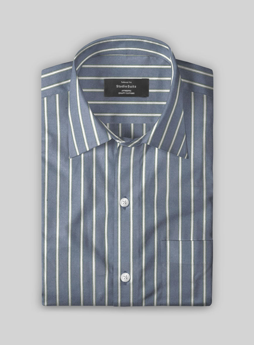 Navy Crest Organic Cotton Shirt - StudioSuits
