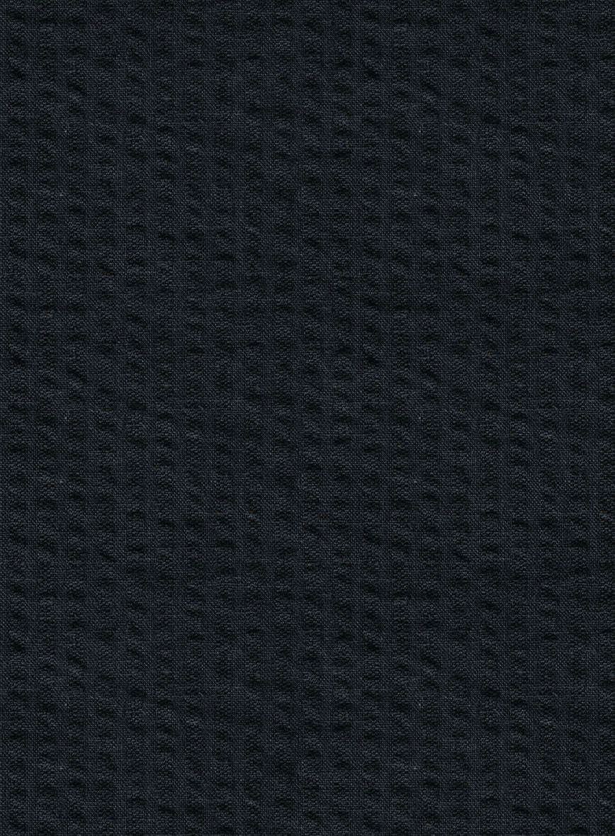 Navy Seersucker Shorts - StudioSuits