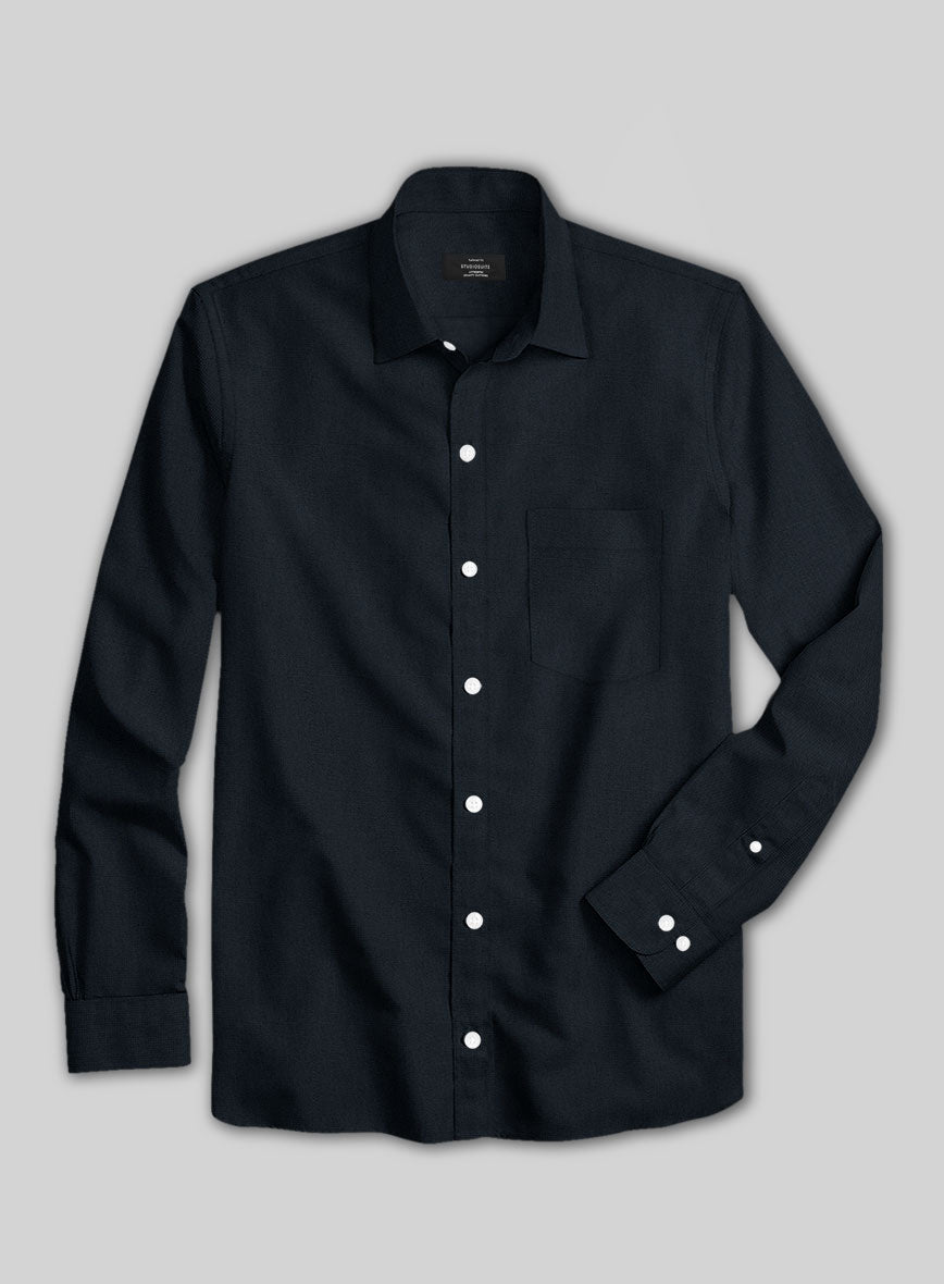 Navy Stretch Poplene Shirt - StudioSuits