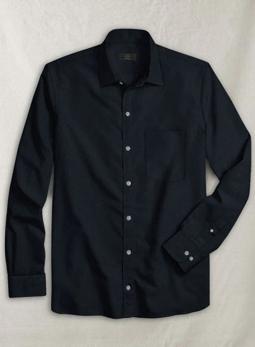 Navy Stretch Poplene Shirt - StudioSuits