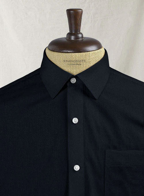 Navy Stretch Poplene Shirt - StudioSuits