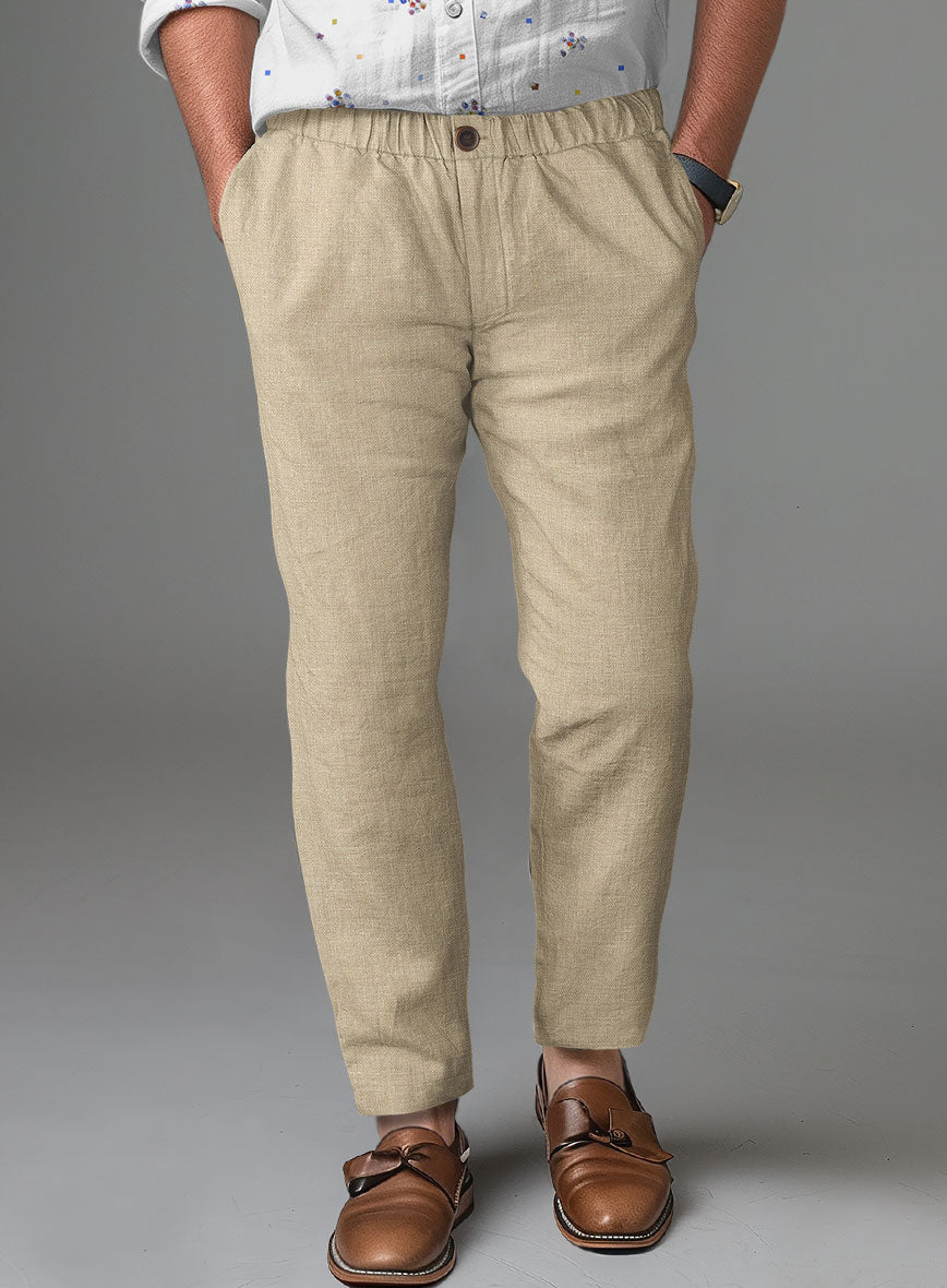 Easy Pants Maple Khaki Pure Linen - StudioSuits