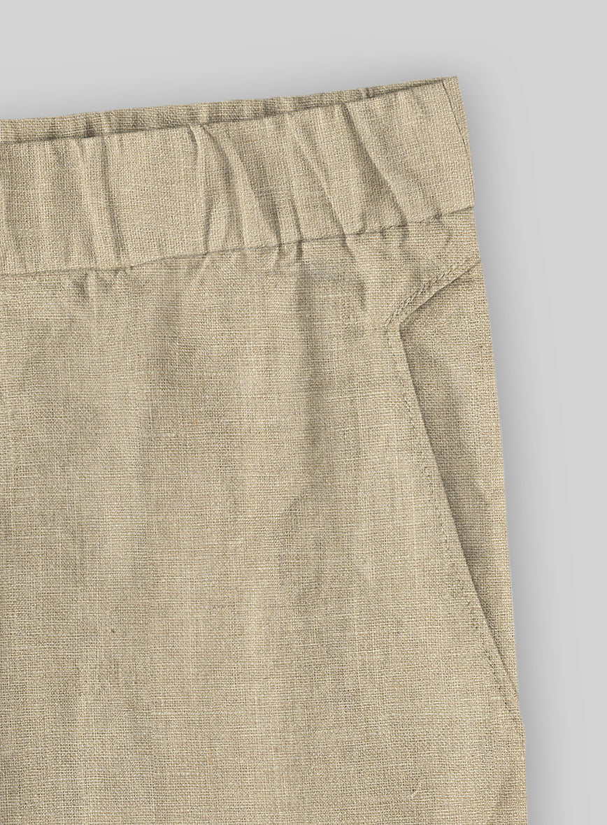 Easy Pants Maple Khaki Pure Linen - StudioSuits
