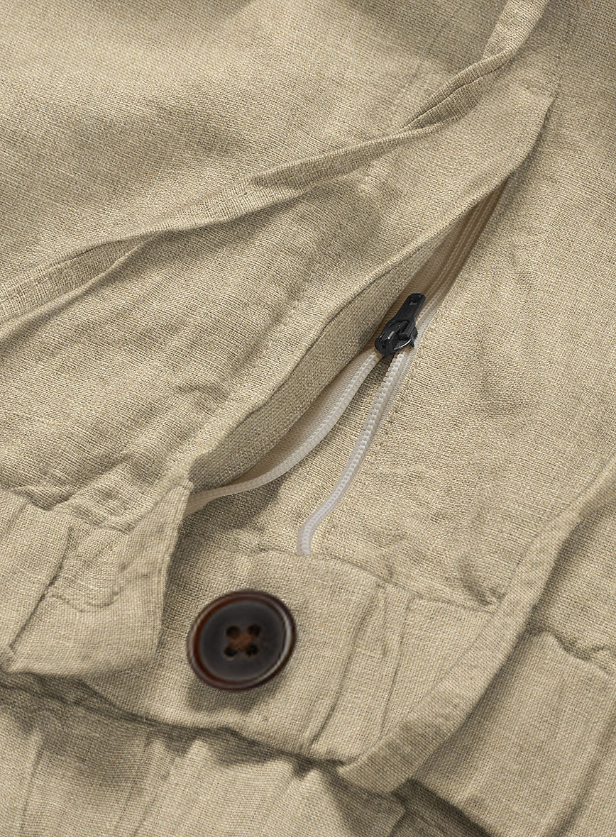 Easy Pants Maple Khaki Pure Linen - StudioSuits