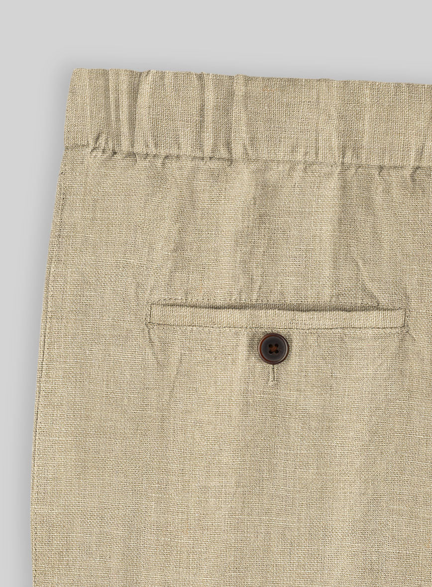 Easy Pants Maple Khaki Pure Linen - StudioSuits