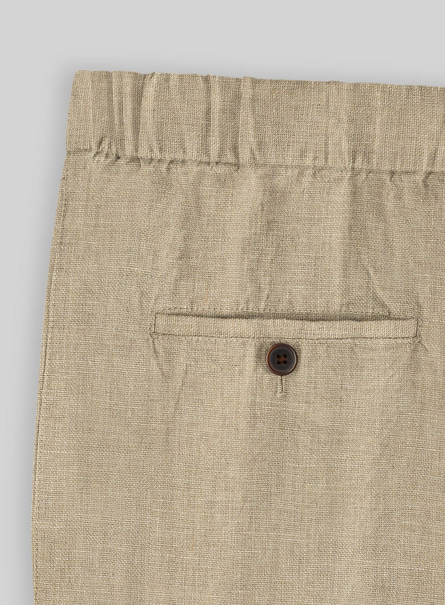 Easy Pants Maple Khaki Pure Linen - StudioSuits