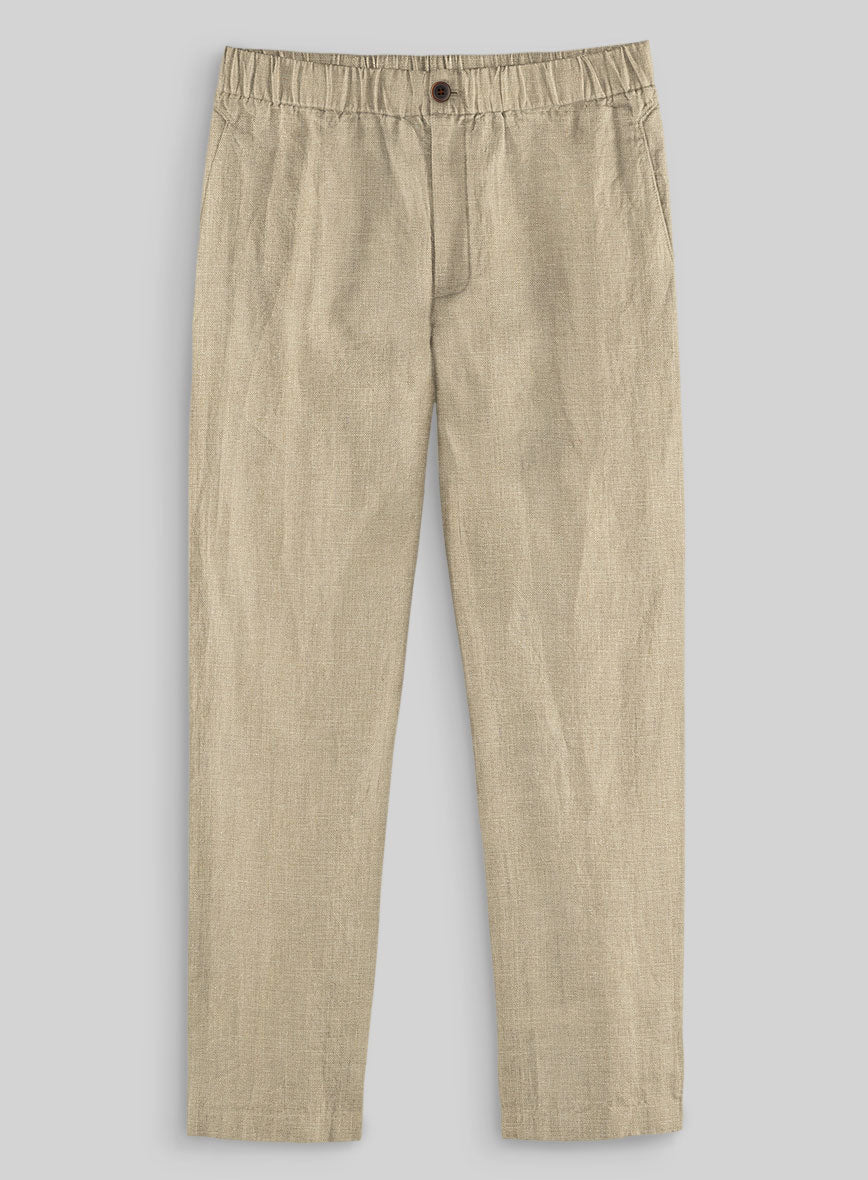 Easy Pants Maple Khaki Pure Linen - StudioSuits