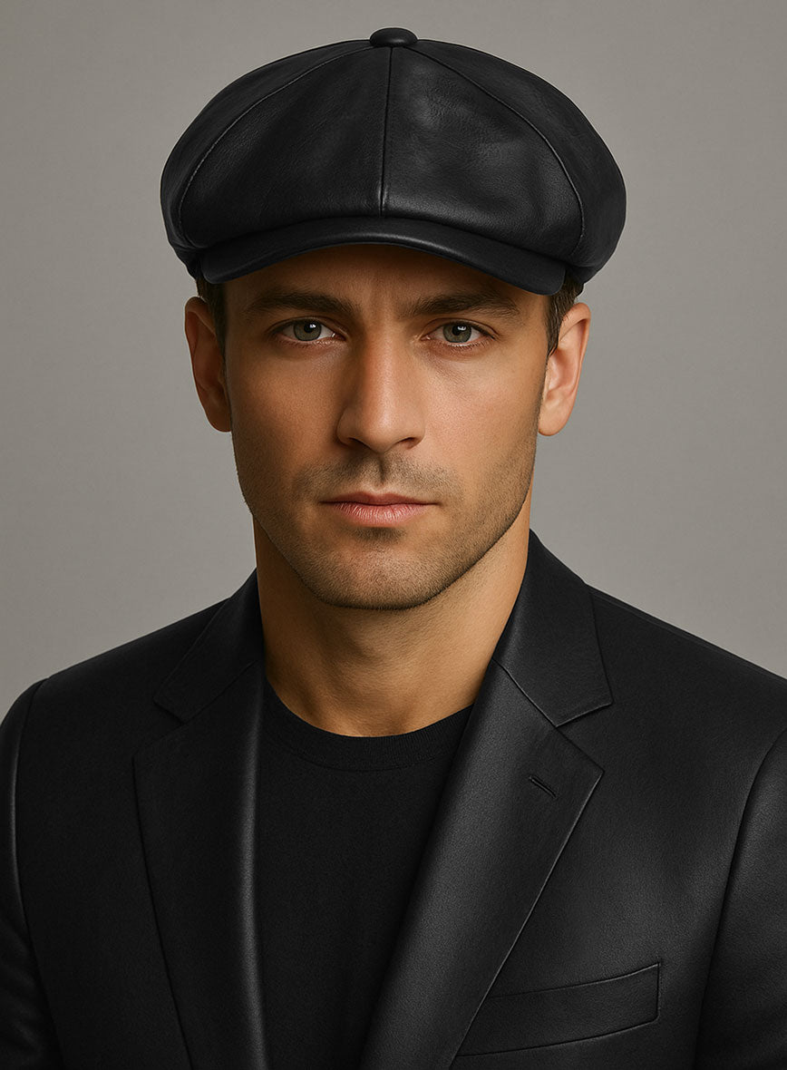 Newsboy Leather Cap - StudioSuits