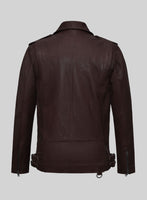Nobelvalor Burgundy Rider Leather Jacket - StudioSuits