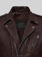 Nobelvalor Burgundy Rider Leather Jacket - StudioSuits