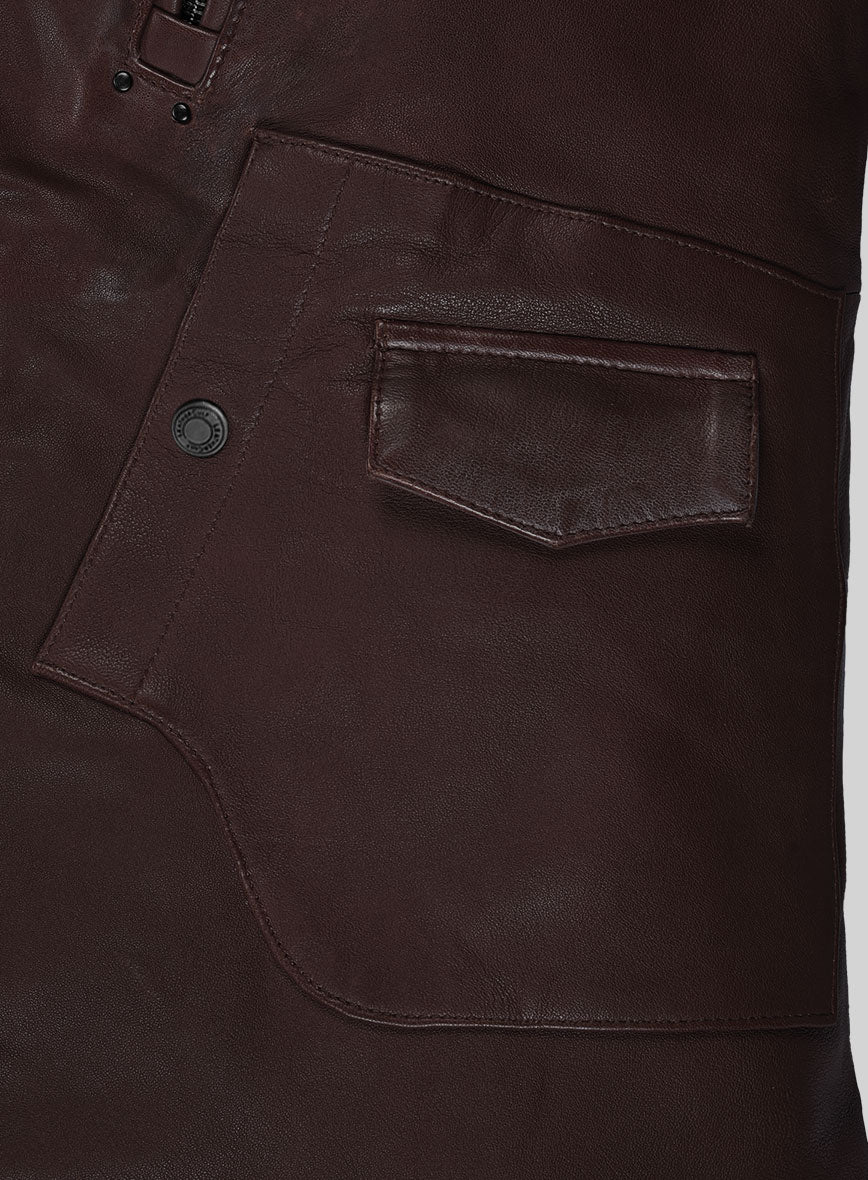 Nobelvalor Burgundy Rider Leather Jacket - StudioSuits