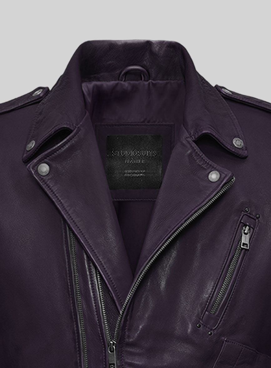 Nobelvalor Purple Rider Leather Jacket - StudioSuits