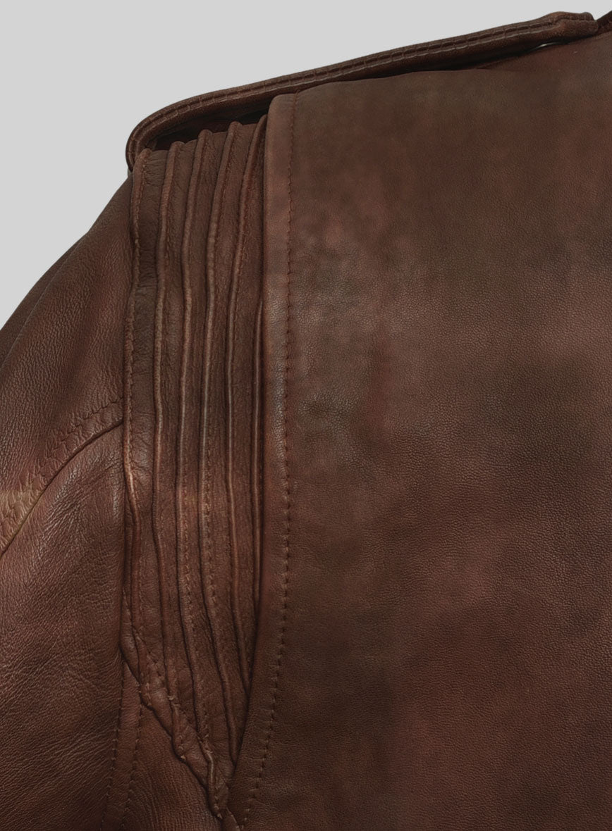 Nobelvalor Spanish Brown Rider Leather Jacket - StudioSuits