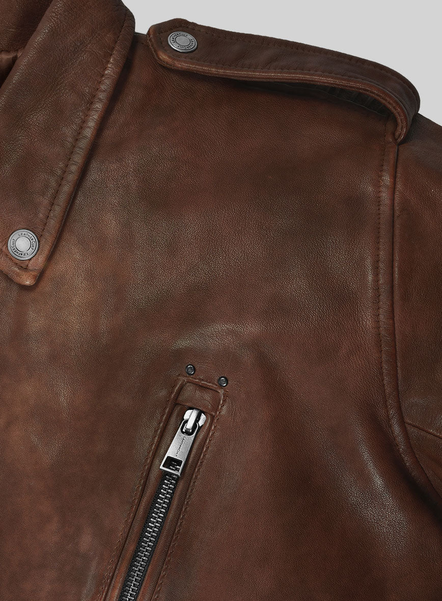 Nobelvalor Spanish Brown Rider Leather Jacket - StudioSuits