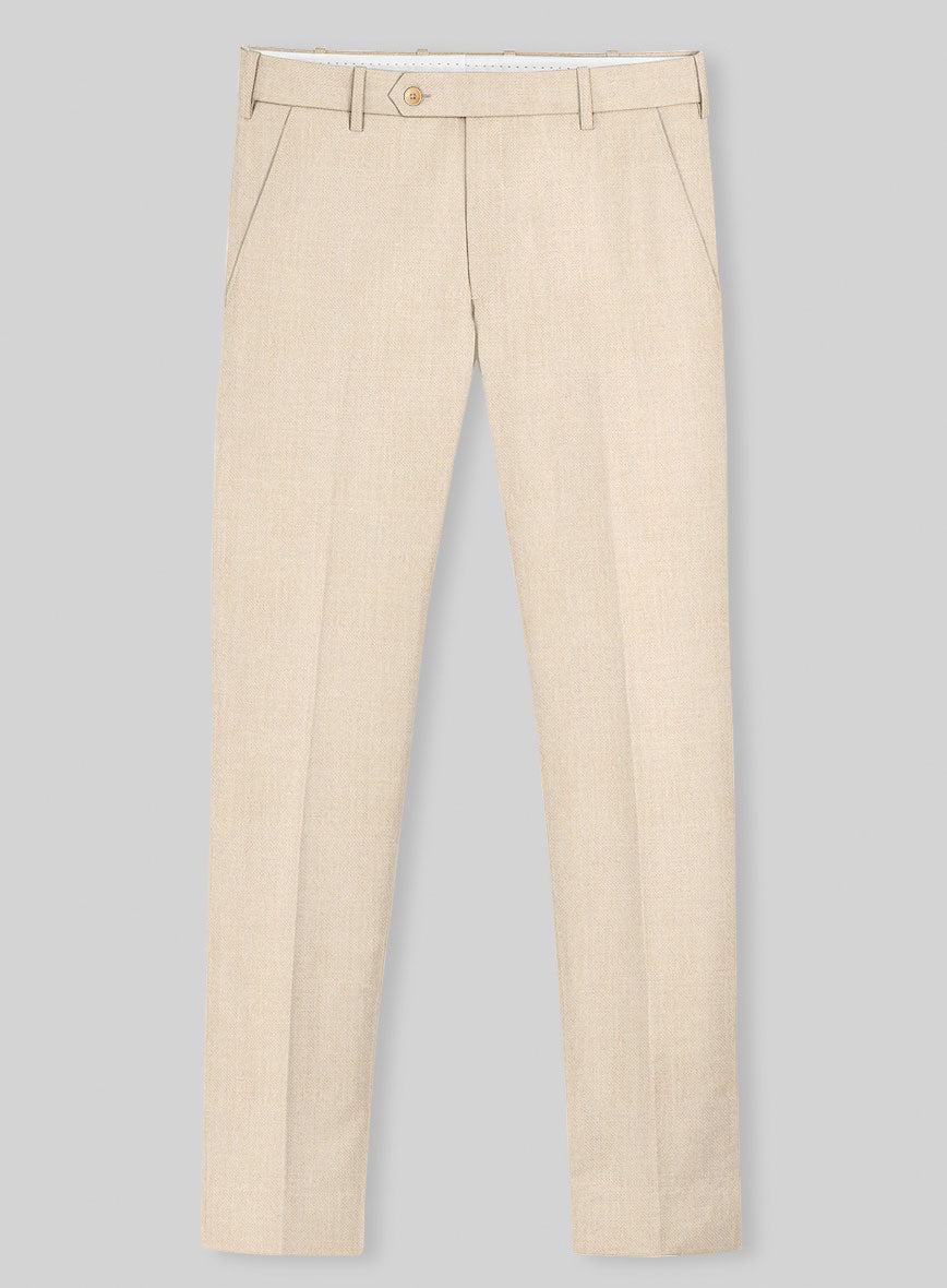 Noble Beige Wool Silk Linen Suit - StudioSuits