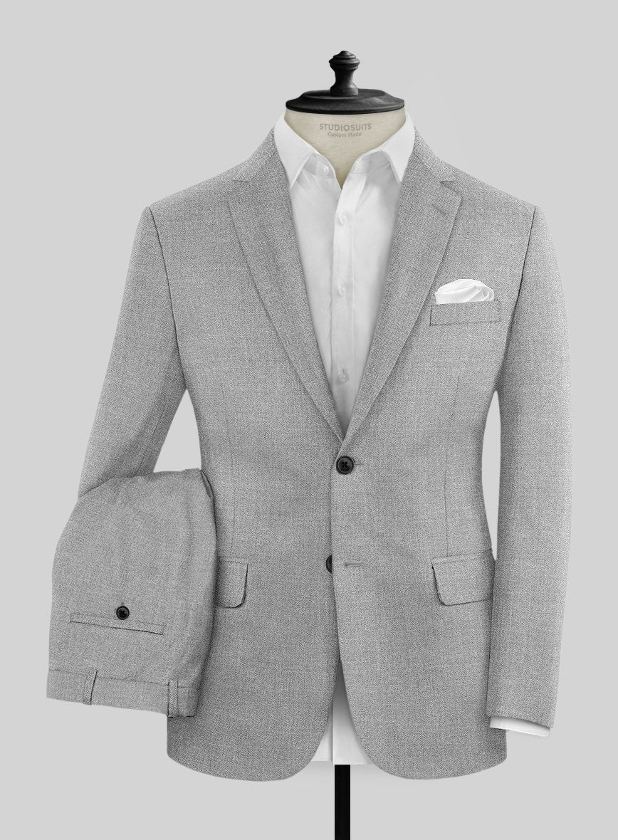 Noble Gray Wool Silk Linen Suit - StudioSuits