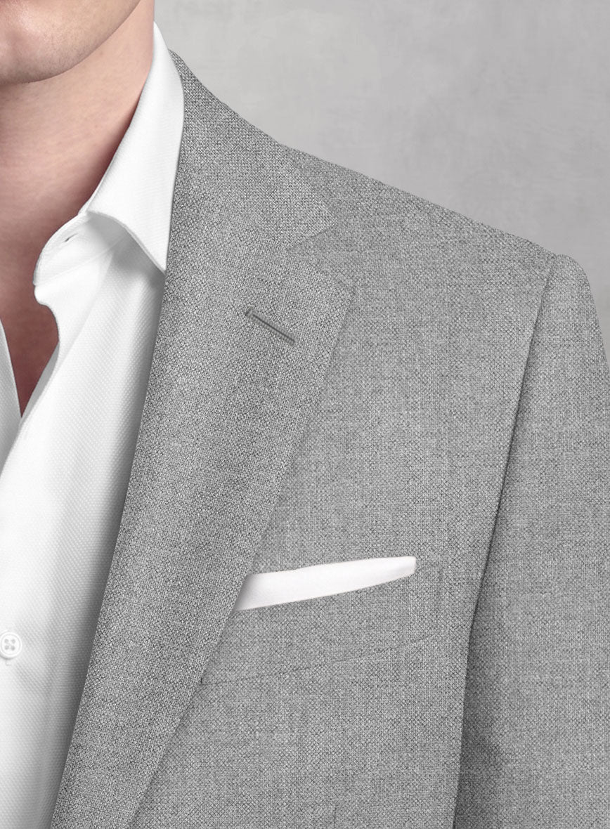 Noble Gray Wool Silk Linen Suit - StudioSuits