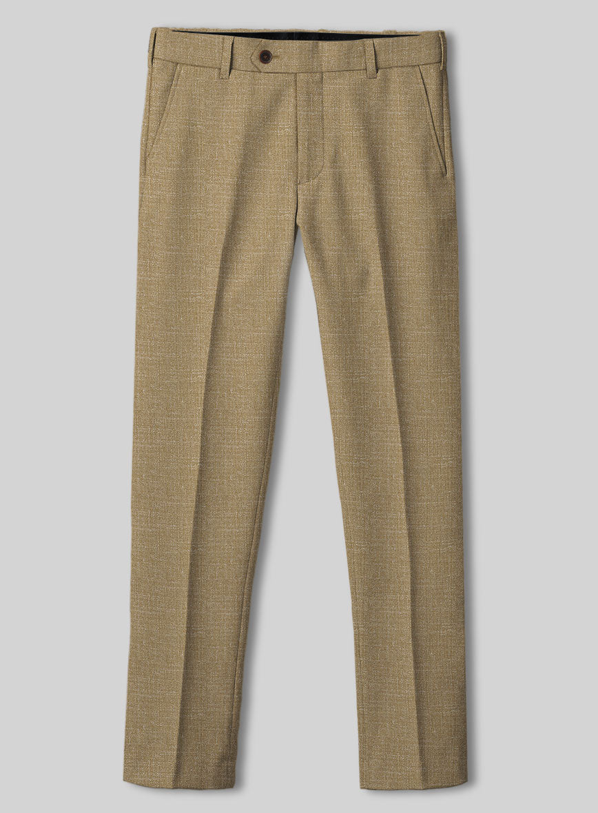 Noble Maple Khaki Wool Silk Linen Suit - StudioSuits