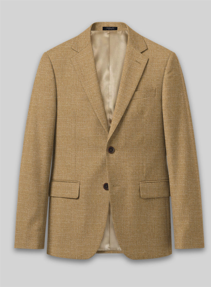 Noble Sandcastle Wool Silk Linen Suit - StudioSuits