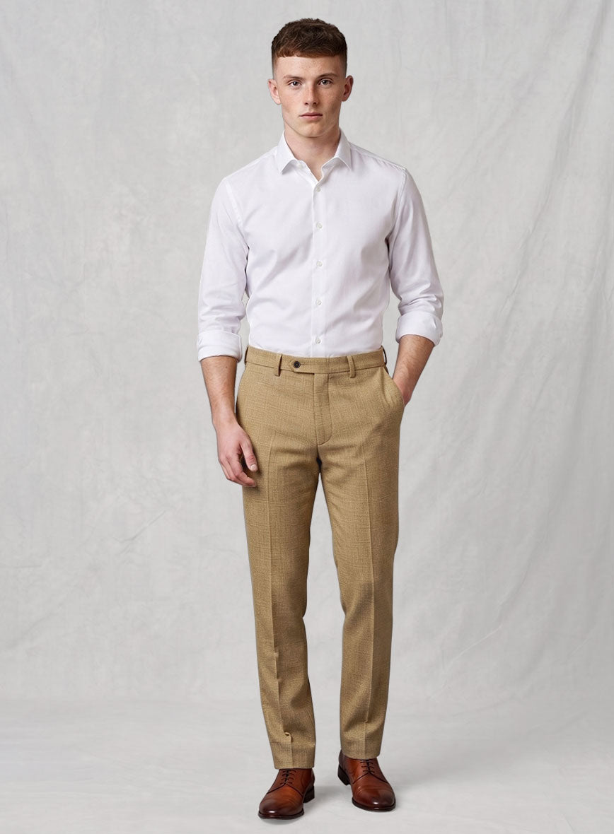 Noble Sandcastle Wool Silk Linen Suit - StudioSuits