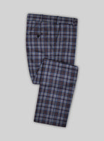 Noble Adrianna Check Wool Silk Linen Pants - StudioSuits