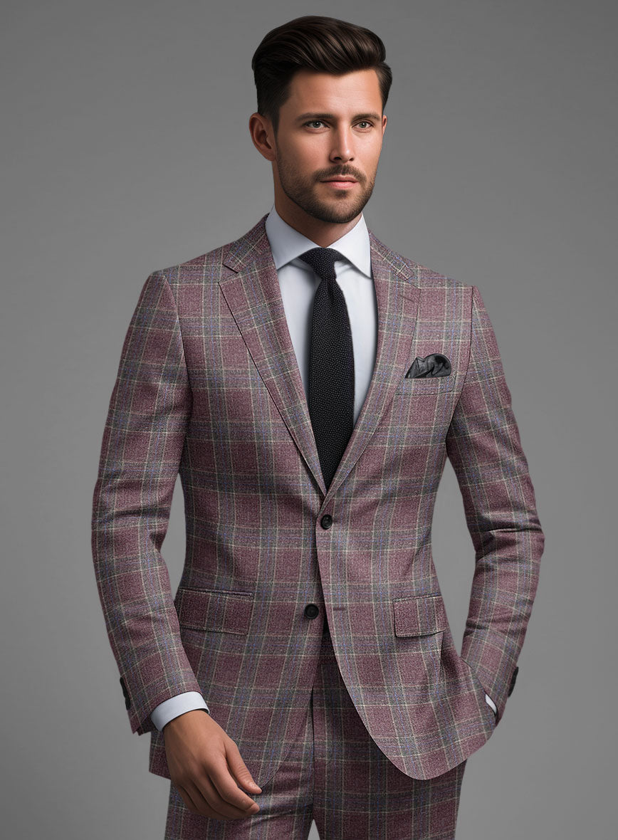 Noble Anton Check Wool Silk Linen Jacket - StudioSuits