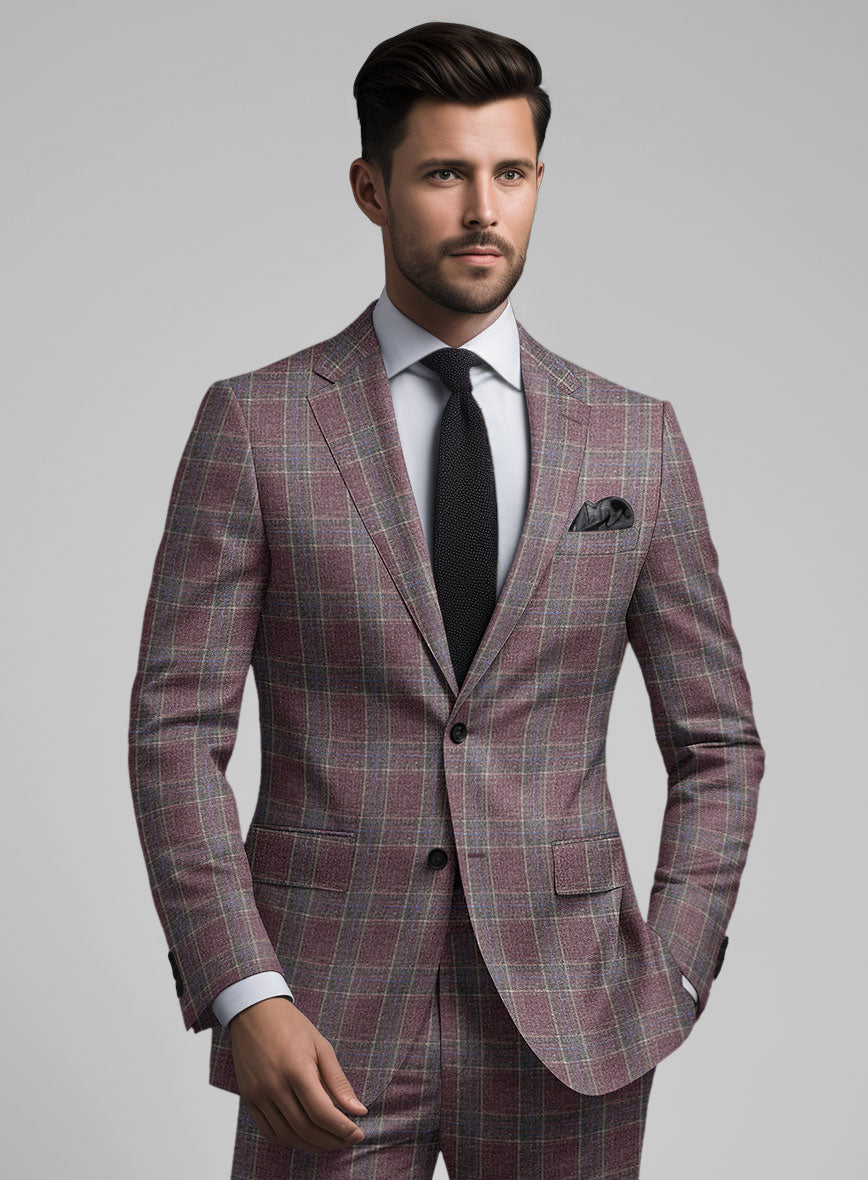 Noble Anton Check Wool Silk Linen Jacket - StudioSuits