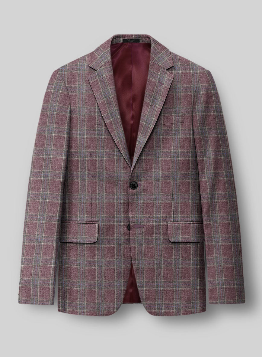Noble Anton Check Wool Silk Linen Jacket - StudioSuits