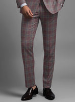 Noble Anton Check Wool Silk Linen Pants - StudioSuits