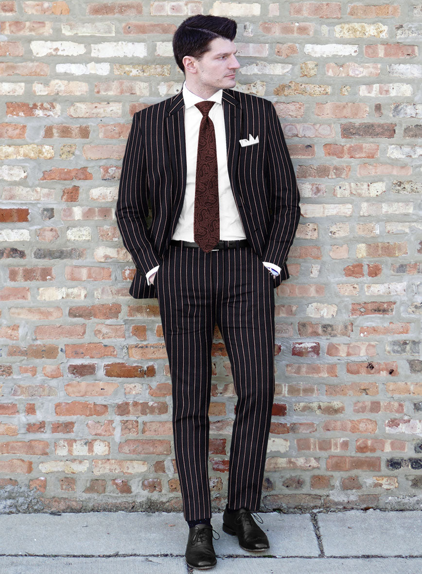 Noble Assunta Blue Stripe Cotton Silk Linen Suit - StudioSuits