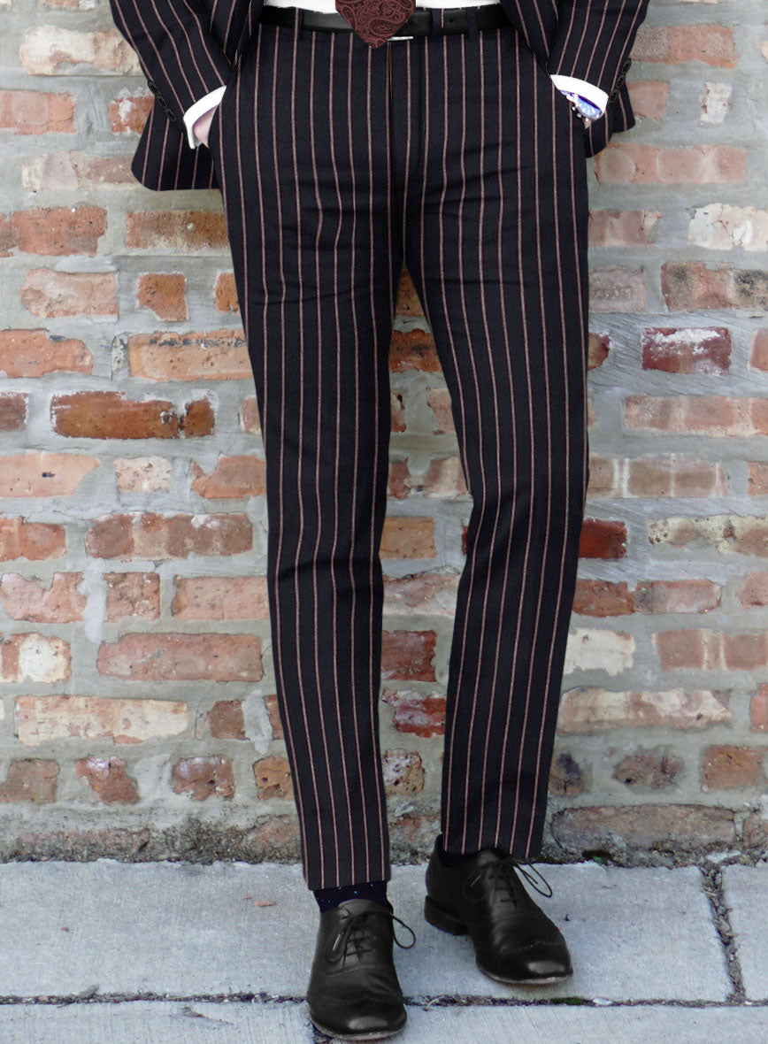 Noble Assunta Blue Stripe Cotton Silk Linen Suit - StudioSuits