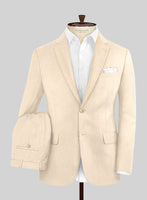Noble Beige Wool Silk Linen Suit - StudioSuits