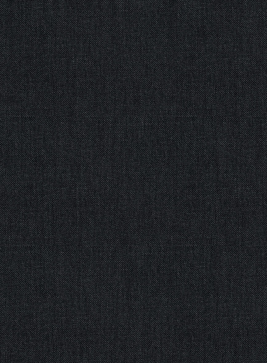 Noble Black Wool Silk Linen Jacket - StudioSuits