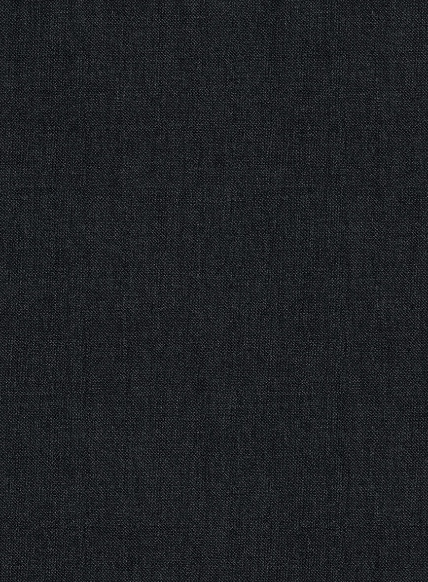 Noble Black Wool Silk Linen Suit - StudioSuits