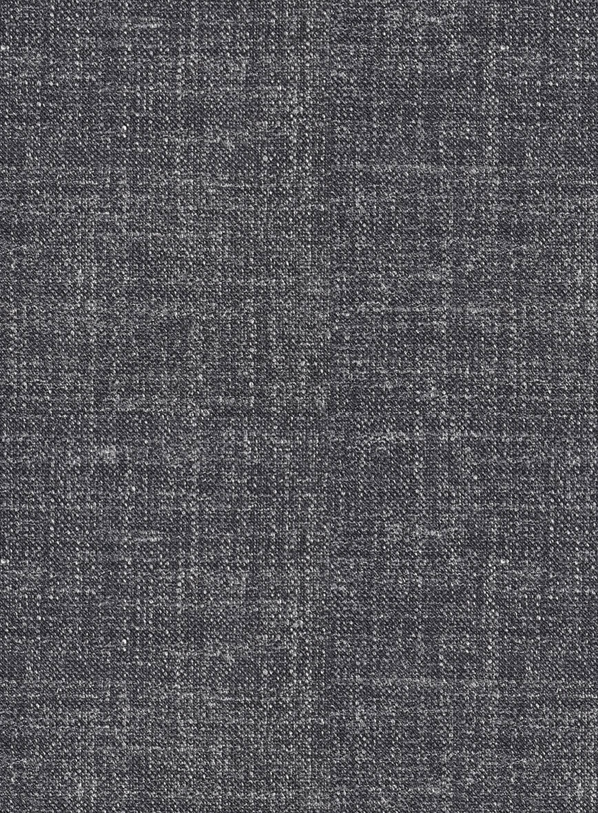 Noble Blue Gray Wool Silk Linen Jacket - StudioSuits