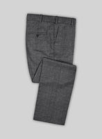 Noble Blue Gray Wool Silk Linen Pants - StudioSuits