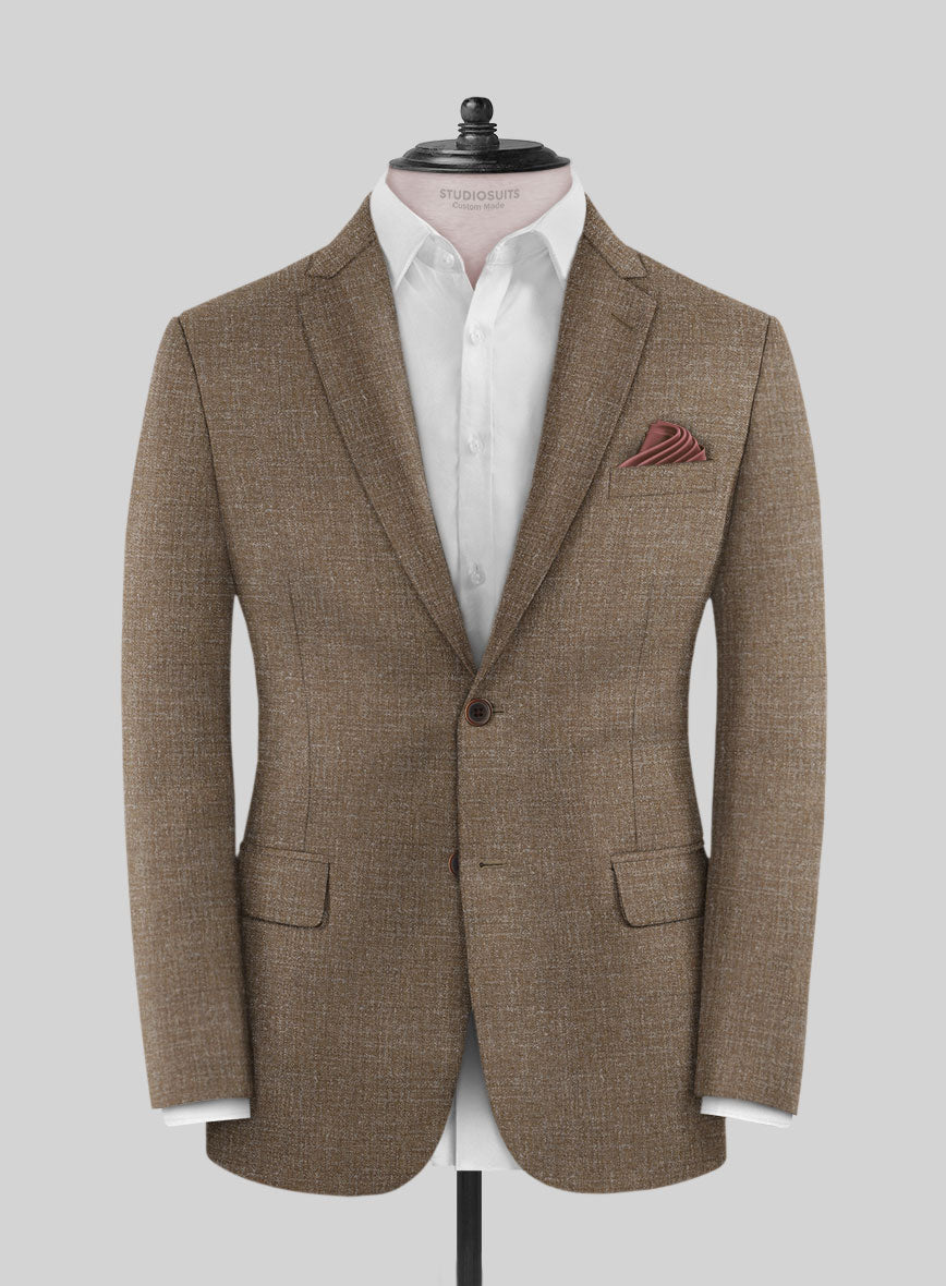 Noble Brown Wool Silk Linen Suit - StudioSuits