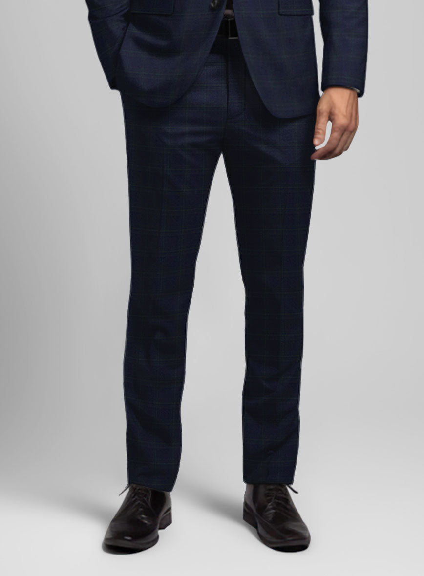 Noble Bruno Blue Wool Pants - StudioSuits