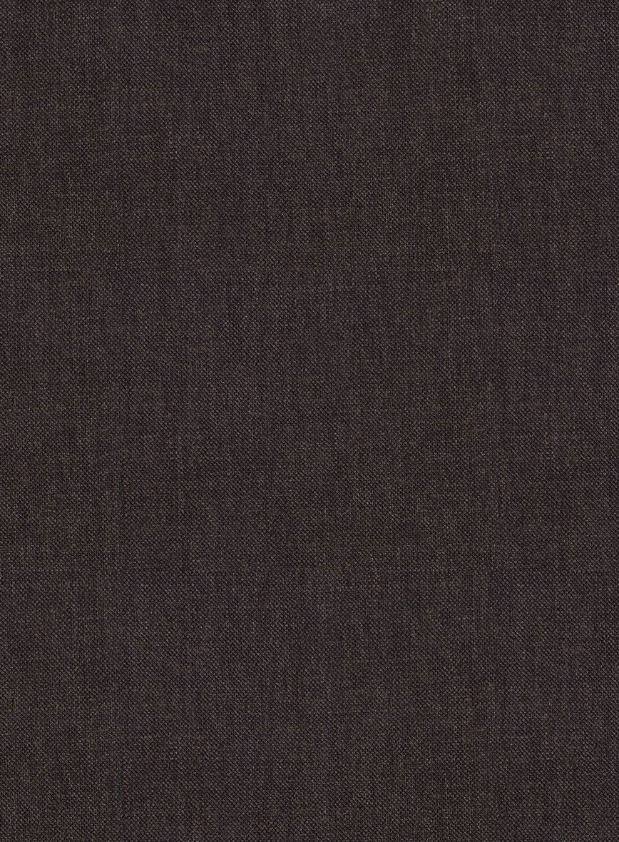 Noble Coffee Brown Wool Silk Linen Pants - StudioSuits