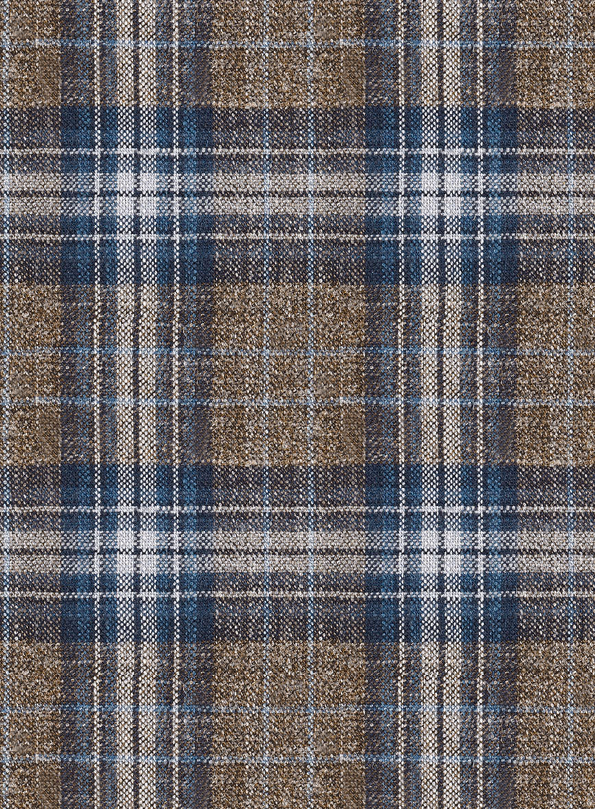 Noble Daniel Tartan Wool Silk Linen Pants - StudioSuits