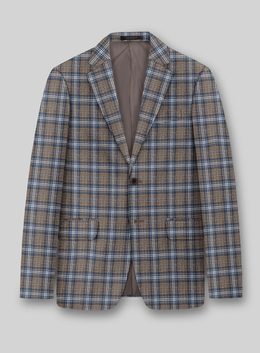 Noble Daniel Tartan Wool Silk Linen Suit - StudioSuits